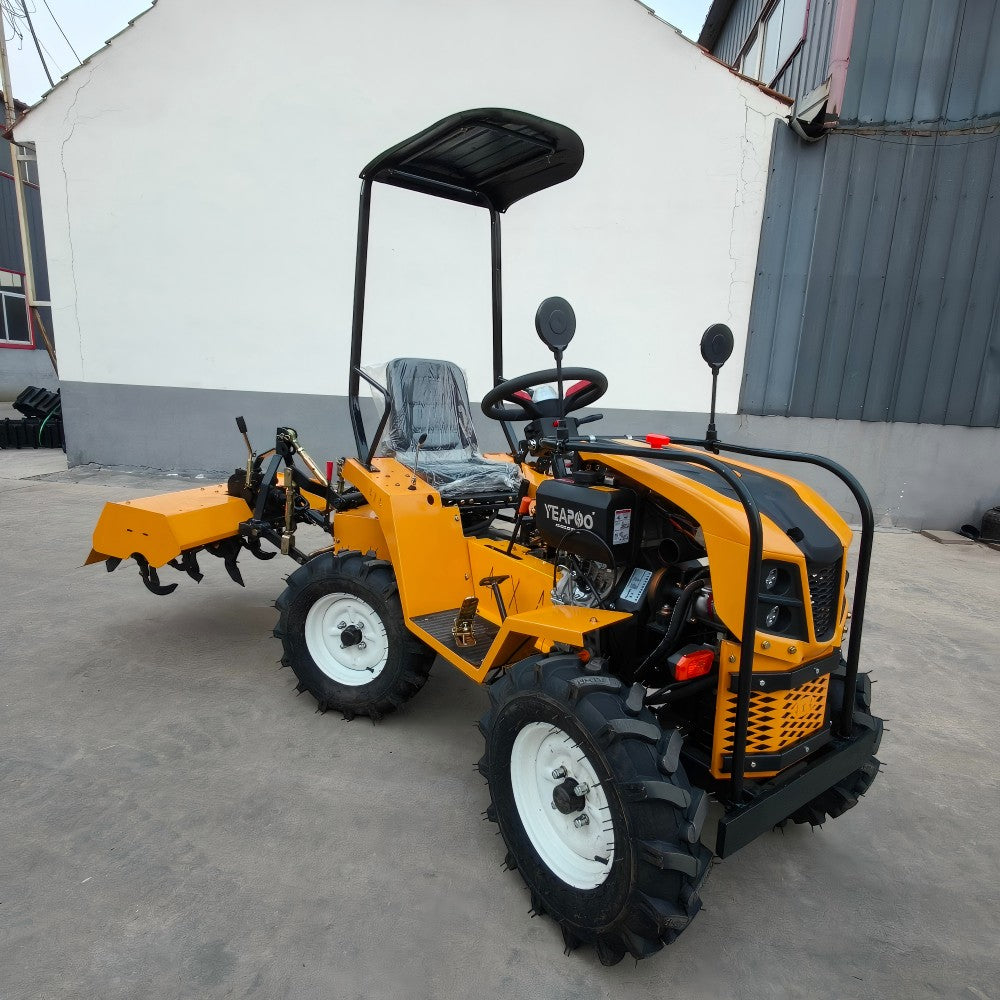 Xingze Tractor 18马力四驱折腰转向小型拖拉机，带耕作附件，适合小地块作业。
