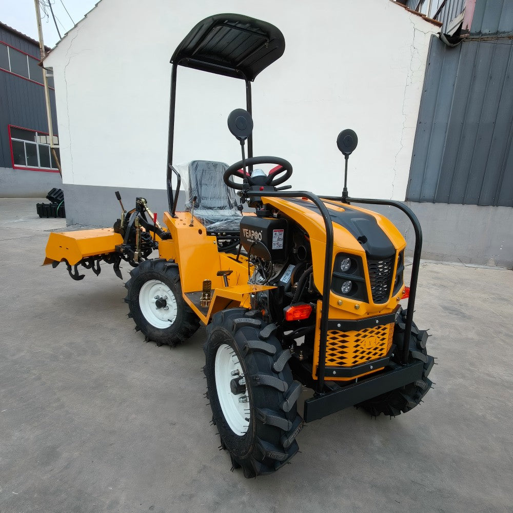 Xingze Tractor 18马力四驱折腰转向小型拖拉机，带耕作附件，适合小地块作业。